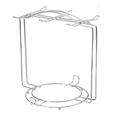 Imagem de Caneca de café Suporte de prato de copo de vidro rack de armazenamento rack de pratos dreno organizador de prateleiras de armazenamento de armazenamento prateleiras de água (cor: prata) (prata)