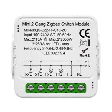 Imagem de Módulo De Interruptor Inteligente 1/2/3 Gangue ZigBee Tuya Compatível 