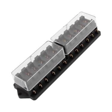 Imagem de Caixa De Fusíveis Automotiva 12V 24V Com 4/6/8/10/12 Vias E Fusíveis P