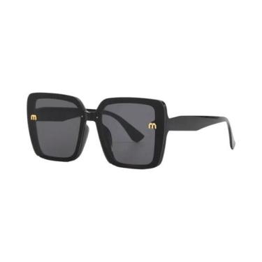 Imagem de Óculos De Sol Femininos De Armação Grande Quadrada, Estilo Retrô Mascu