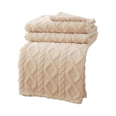 Imagem de Cobertor De Fleece Coral Leve De Camada Única, Multiuso, Para Cama, So