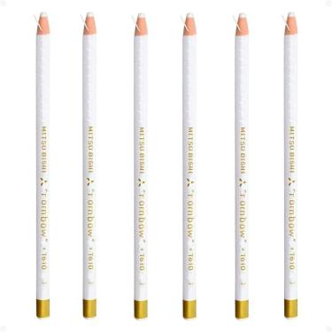 Imagem de Kit Mitsubishi Rainbow: 6 Lápis Dermatográfico Branco 7610-1