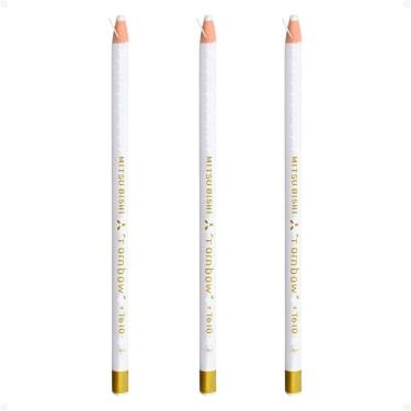 Imagem de Kit Mitsubishi Rainbow: 3 Lápis Dermatográfico Branco 7610-1
