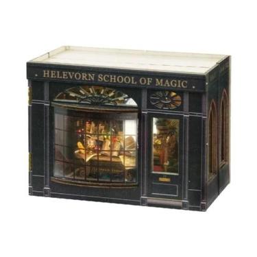 Imagem de Mini Casa De Bonecas De Madeira DIY, Kit De Modelo 3D Com Luz E Móveis