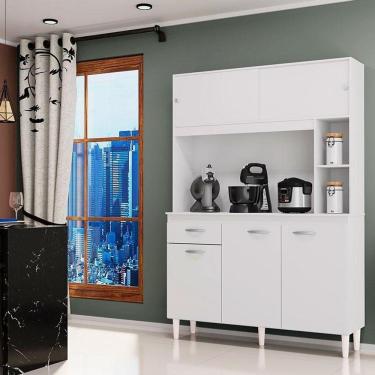 Imagem de Cozinha Ambiente Kit Duda 120 Cm Branco – Poquema