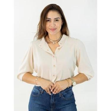 Imagem de Blusa Feminina Manga Princesa 3/4 Botões Viscose Anticorpus-Feminino