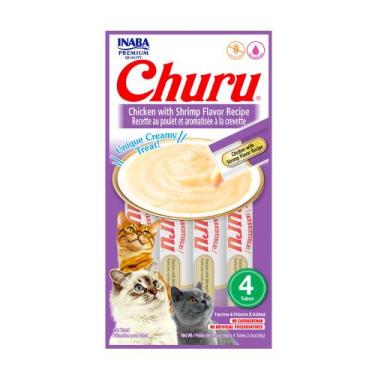 Imagem de Petisco Churu Patê para Gatos 4x14g - INABA, GALINHA COM AROMA DE CAMA