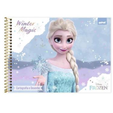 Imagem de Caderno de Cartografia e Desenho Capa Dura Frozen 80 Folhas - - Spiral