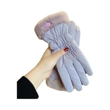 Imagem de Luvas De Ciclismo Femininas De Inverno Com Tela Sensível Ao Toque, À P