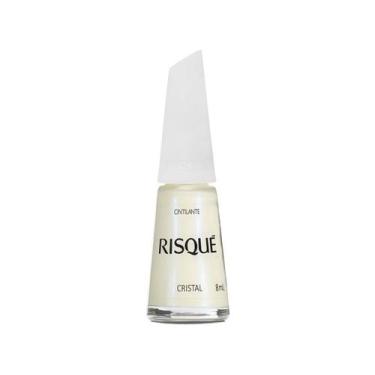 Imagem de Esmalte Risqué Branco Cintilante Cristal 8ml, Branco, 8ml