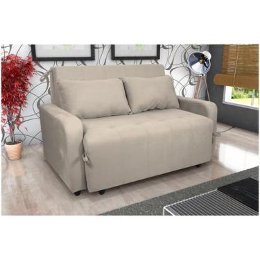 Imagem de Sofá-cama 2 Lugares Casal Veludo Matrix Amora, Bege, 2