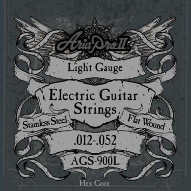 Imagem de Encordoamento para Guitarra AGS900L Flat Wound .012 -.052 com Timbre Equilibrado e Dura...