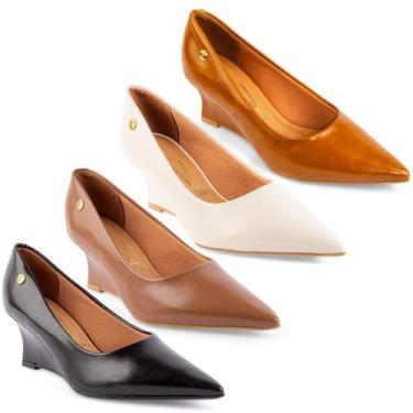 Imagem de Scarpin Vizzano Feminino Sandália Salto Confortável 1483, Off white, 3