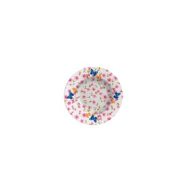Imagem de Prato Sobremesa Porcelana 21cm Tramontina Jardim de Borboletas