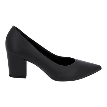 Imagem de Sapato scarpin Usaflex Z7614 Feminino Preto em couro casual