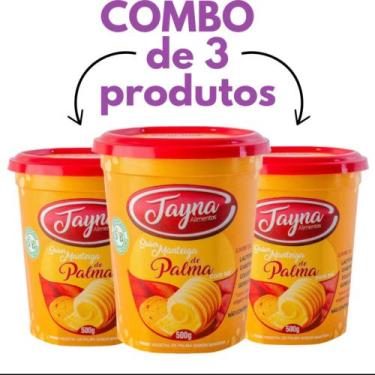 Imagem de Manteiga de palma 0 lactose 500g - kit 03 unidades - JAYNA ALIMENTOS, 