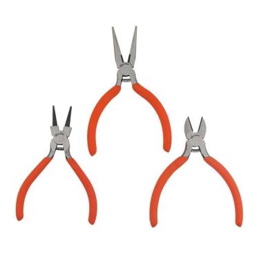 Imagem de Kit de Alicates Kit Alicates Miniatura 3 Peças com Mola para Bijuterias e Artesanato La...