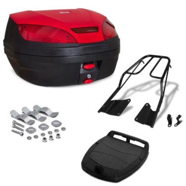 Imagem de Baú Bauleto De Moto 52 Litros Pro Tork Com Bagageiro Honda Titan 160 2