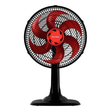 Imagem de Ventilador Osc Mesa Turbo 40cm Vermelho Ventisol Cor da estrutura Pret