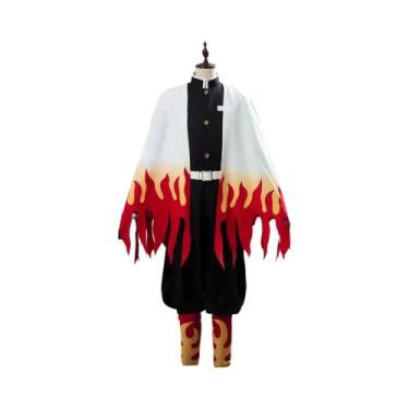 Imagem de Fantasia De Cosplay Adulto Rengoku Kyoujurou Demon Slayer - Traje De A