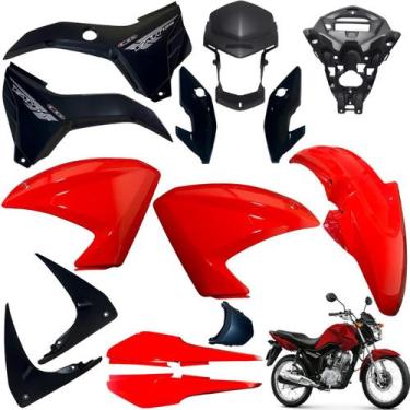 Imagem de Kit Carenagem Cg Fan 125 Modelo 2014 / 2015 Completo Modelo Gasolina -