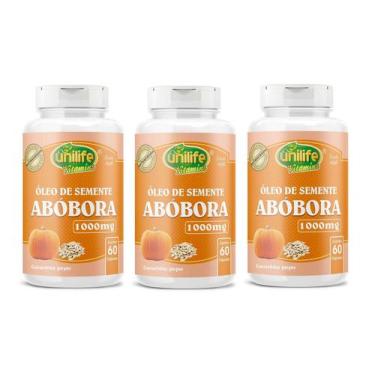 Imagem de Kit 3 Óleo De Semente de Abóbora - Unilife - 60 capsulas