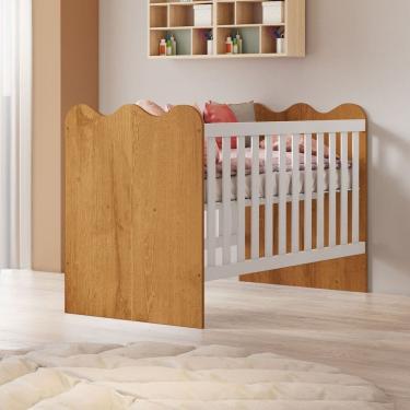 Imagem de Berço Mini Cama 100% MDF Ternura Tigus Baby Branco Amadeirado