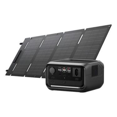 Imagem de Kit gerador river 3 plus 220v com painel 60w ecoflow