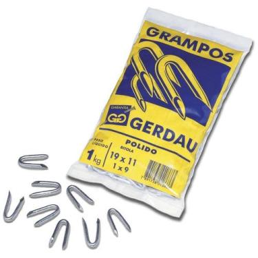Imagem de Grampo Cerca Gerdau 1x9 Polido com 20 Peças - Gerdau