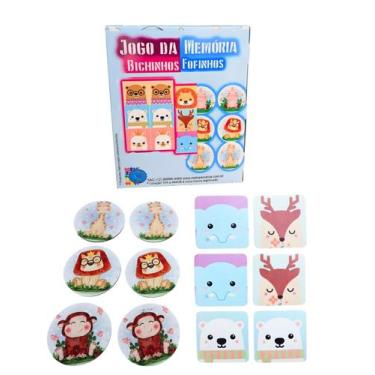 Imagem de Jogo da Memória Infantil 10 pares peças grandes para crianças Animais 