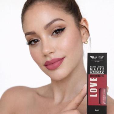 Imagem de Batom Líquido Matte Nude 24h Longa Duração Max Love Cores cor:50 - MAX
