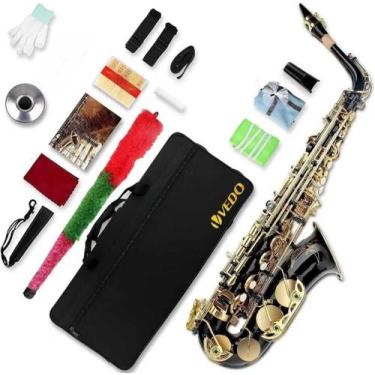 Imagem de Saxofone Alto Mi Bemol Vedo Laqueado Completo Com Estojo Boquilha, Pre