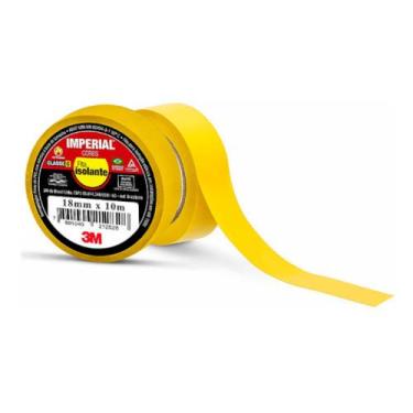 Imagem de Kit Com 10 Fita Isolante Imperial Amarela 18mm x 10m 3M