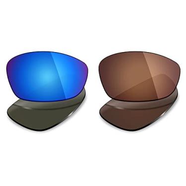 Imagem de 2 pares de lentes polarizadas de substituição da Mryok para óculos de sol Oakley Blender – Opções