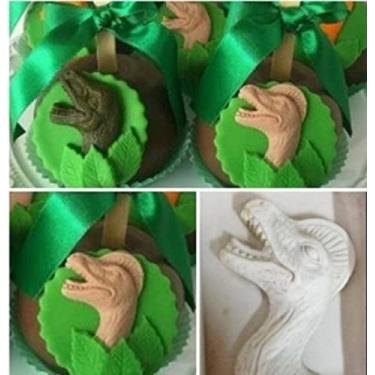 Imagem de Confeitaria dos moldes, F390 MOLDE DE SILICONE CABEÇA DINOSSAURO CONFEITARIA BISCUIT