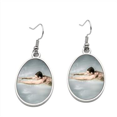 Imagem de Brinco de homem de mergulho – Brincos pendurados para meninas – Presente de festa de aniversário dos namorados, Metal, Sem pedras preciosas
