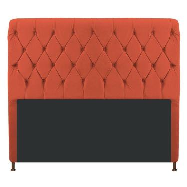 Imagem de Cabeceira Cristal 195 Cm King Size Capitonê Suede Terracota