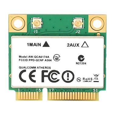Imagem de Placa de rede sem fio, 2,4/5GHz Dual Band Wireless Internet Card Bluetooth 4.1 WiFi IEEE 802.11a/b/g/n/ac 867Mbps Conversor de placa de rede para laptops QCA6174A Mini PCIE
