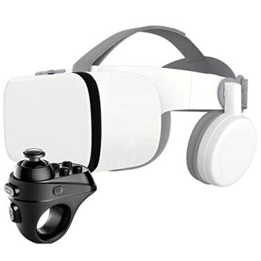 Imagem de Fone de ouvido VR, 3d vr Óculos bluetooth Vr Fone de ouvido de realidade virtual de capacete para smartphone smartphone Óculos de Óculos de Óculos para IMAX Filmes e jogos (Color : 2)