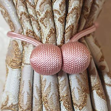 Imagem de Suporte de cortina magnético prendedor fivela clipe haste de cortina para decoração de casa acessórios decorativos, rosa, 1 peça
