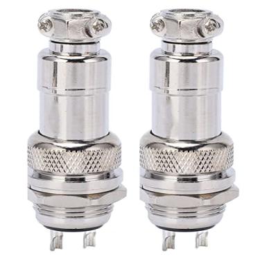Imagem de 2 p?s 20mm plugue de avia??o soquete conector de cobre banhado a prata contato para equipamentos mecanicos (2 pinos)