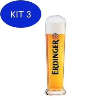 Imagem de Kit 3 Copo Erdinger Sport Sem Álcool Vidro Personalizado