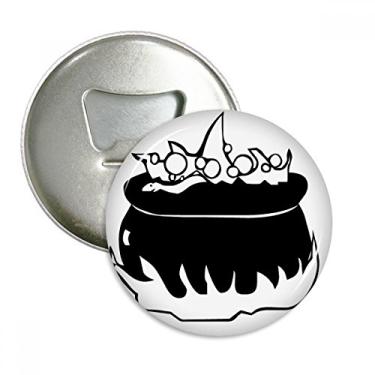 Imagem de Fire Happy Fear Halloween abridor de garrafas ímã de geladeira emblema multifuncional