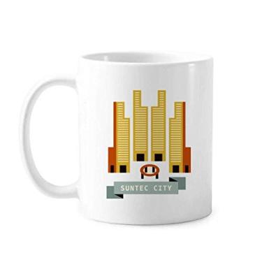 Imagem de Caneca de cerâmica Suntec City Landmark de Singapura cerâmica xícara de café porcelana louça