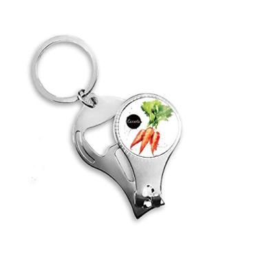 Imagem de Cenoura vegetal saboroso saudável aquarela alicate anel chaveiro abridor de garrafa cortador
