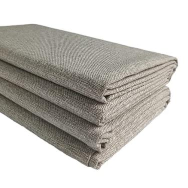 Imagem de TinaKim Tecido de estofamento, material de linho sintético, para cadeiras de assento, capa de sofá, costura DIY (Linho 7, 10 jardas)
