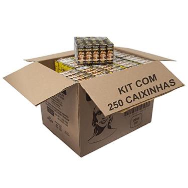 Imagem de Kit 250 caixinhas Palitos de Dentes Roliços de Madeira Gina de 100 unidades para festas petiscos restaurantes e lanchonetes porções