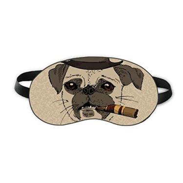 Imagem de Estilo britânico suave fumê para cães e cigarros sono escudo para olhos macio para noite