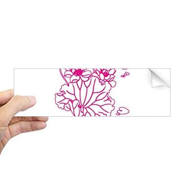 Imagem de DIYthinker Adesivo retangular de folha de lótus flor flor de lótus raiz de peixe água para notebook, janela decalque