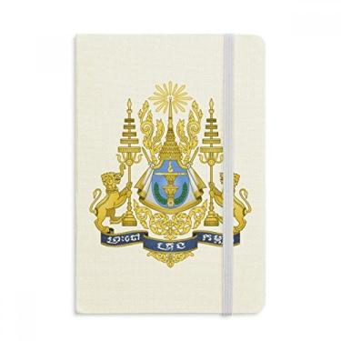 Imagem de Phnom Penh Caderno com emblema nacional do Camboja com capa dura em tecido oficial diário clássico
